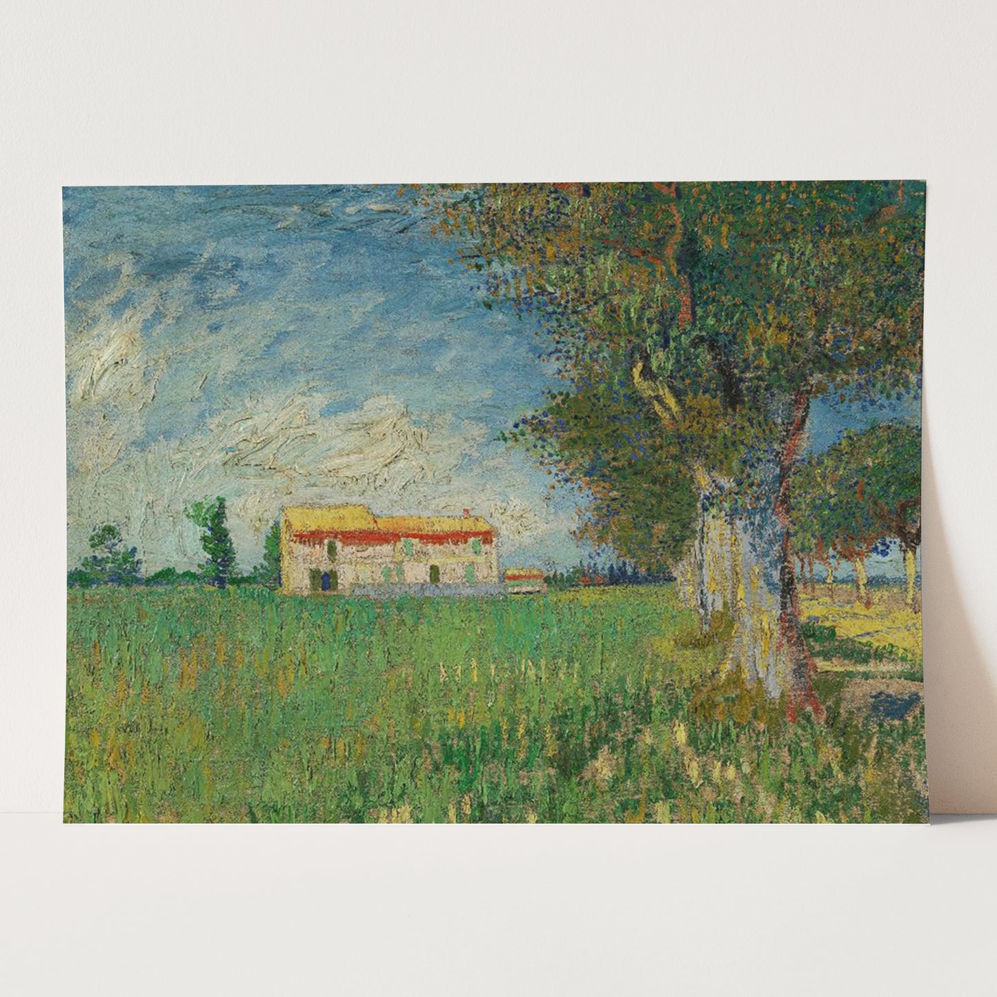 Farmhouse in a Wheatfield (1888) by Van Gogh