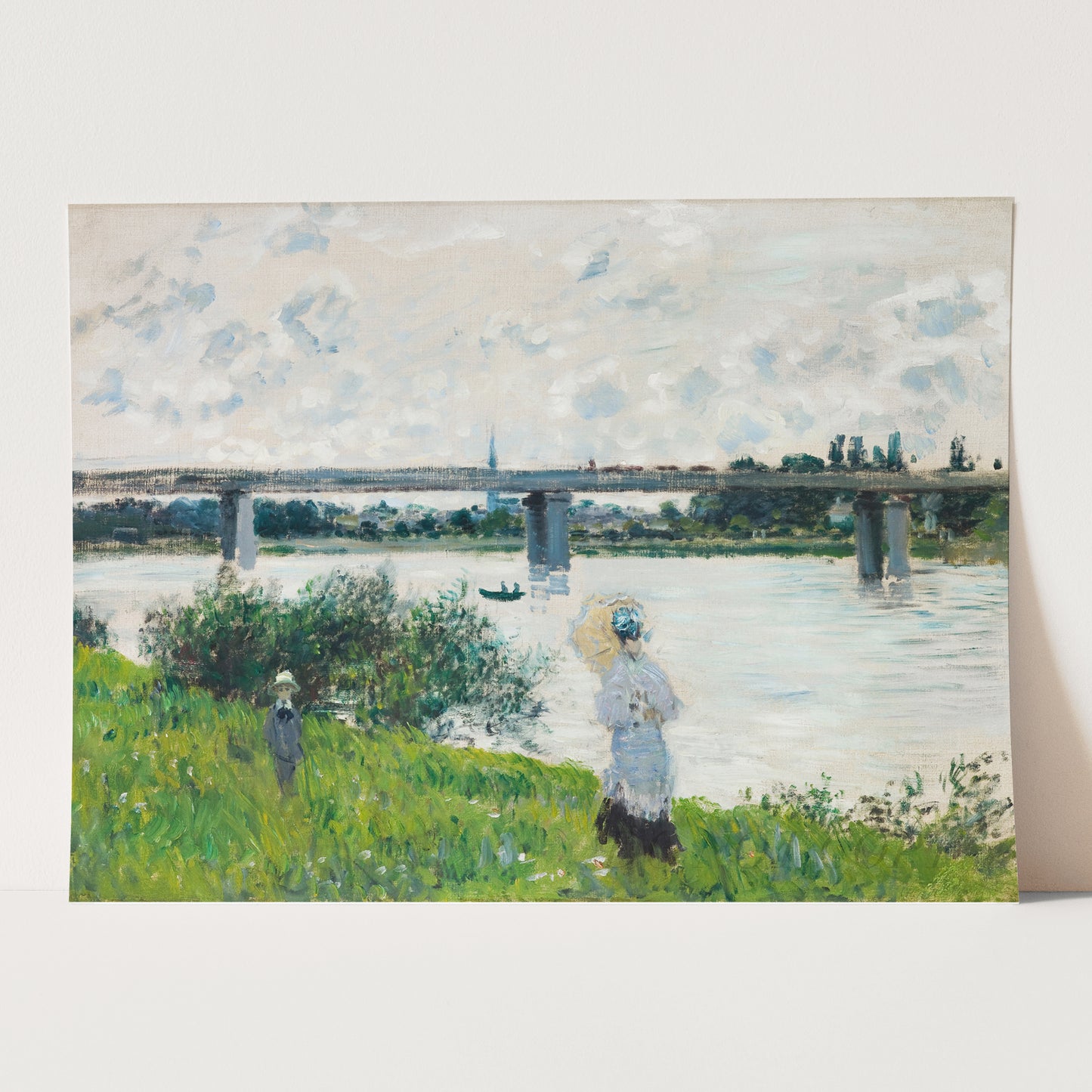 The Promenade with the Railroad Bridge, Argenteuil (1874) by Claude Monet