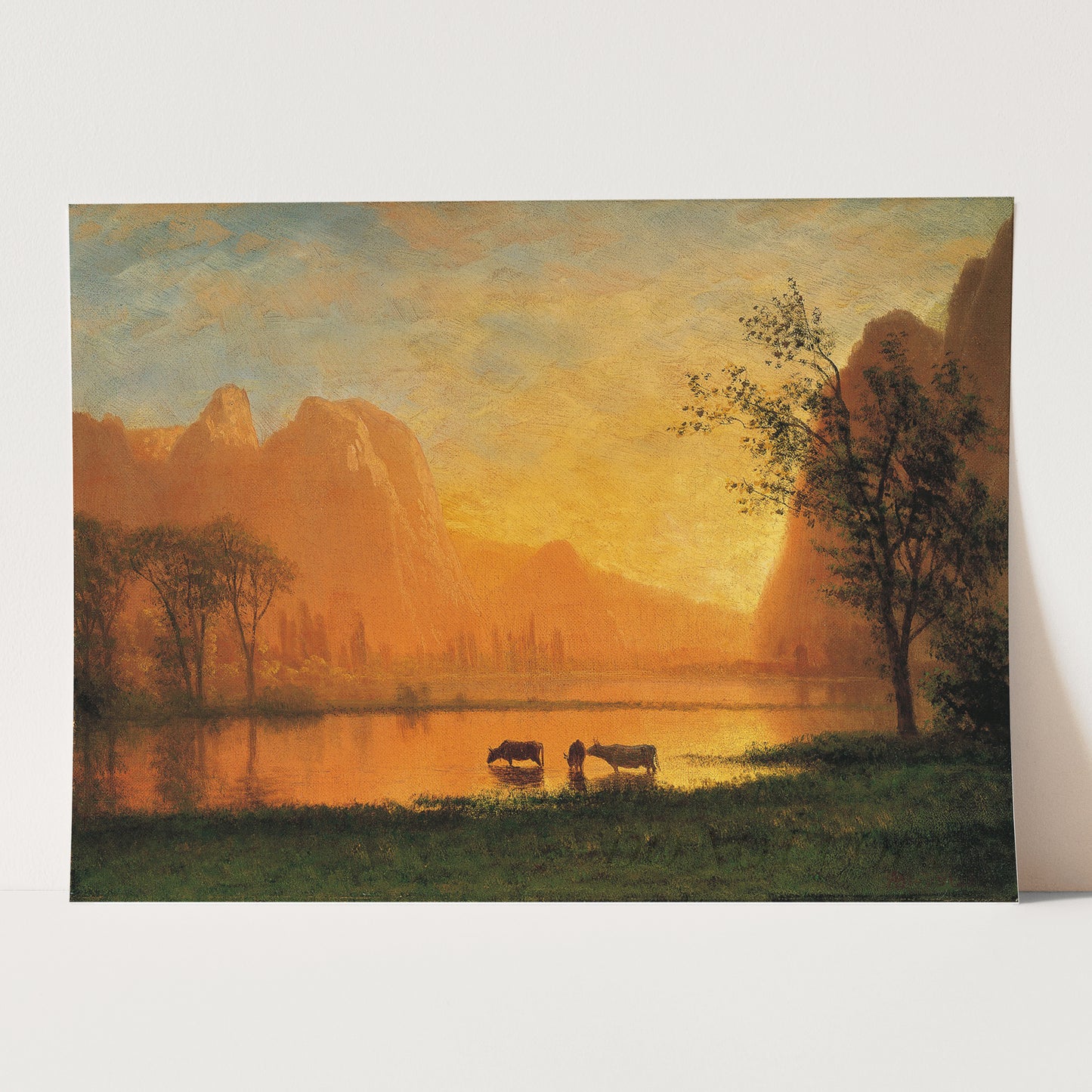 Sundown at Yosemite (1863) by Albert Bierstadt