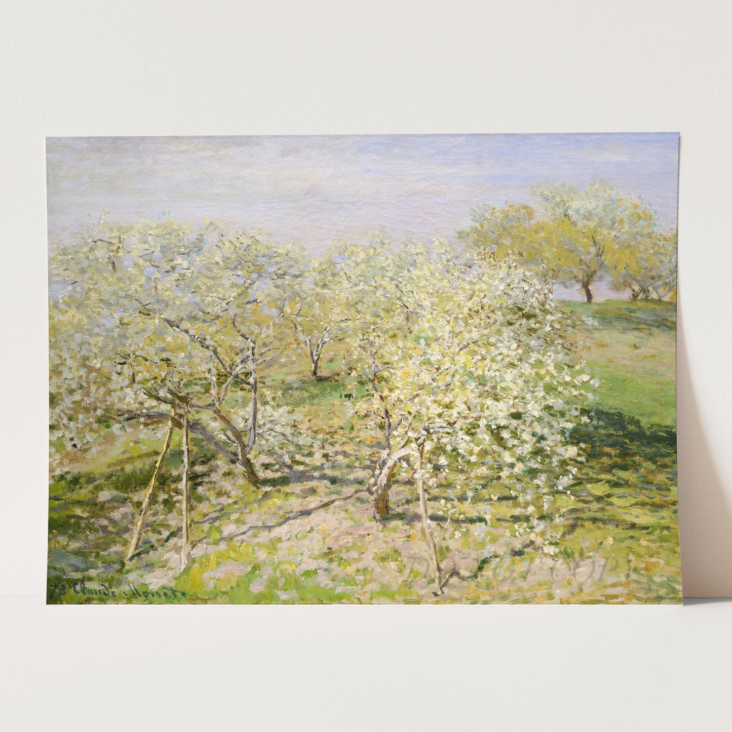 Spring (Fruit Trees in Bloom) (1873) by Claude Monet