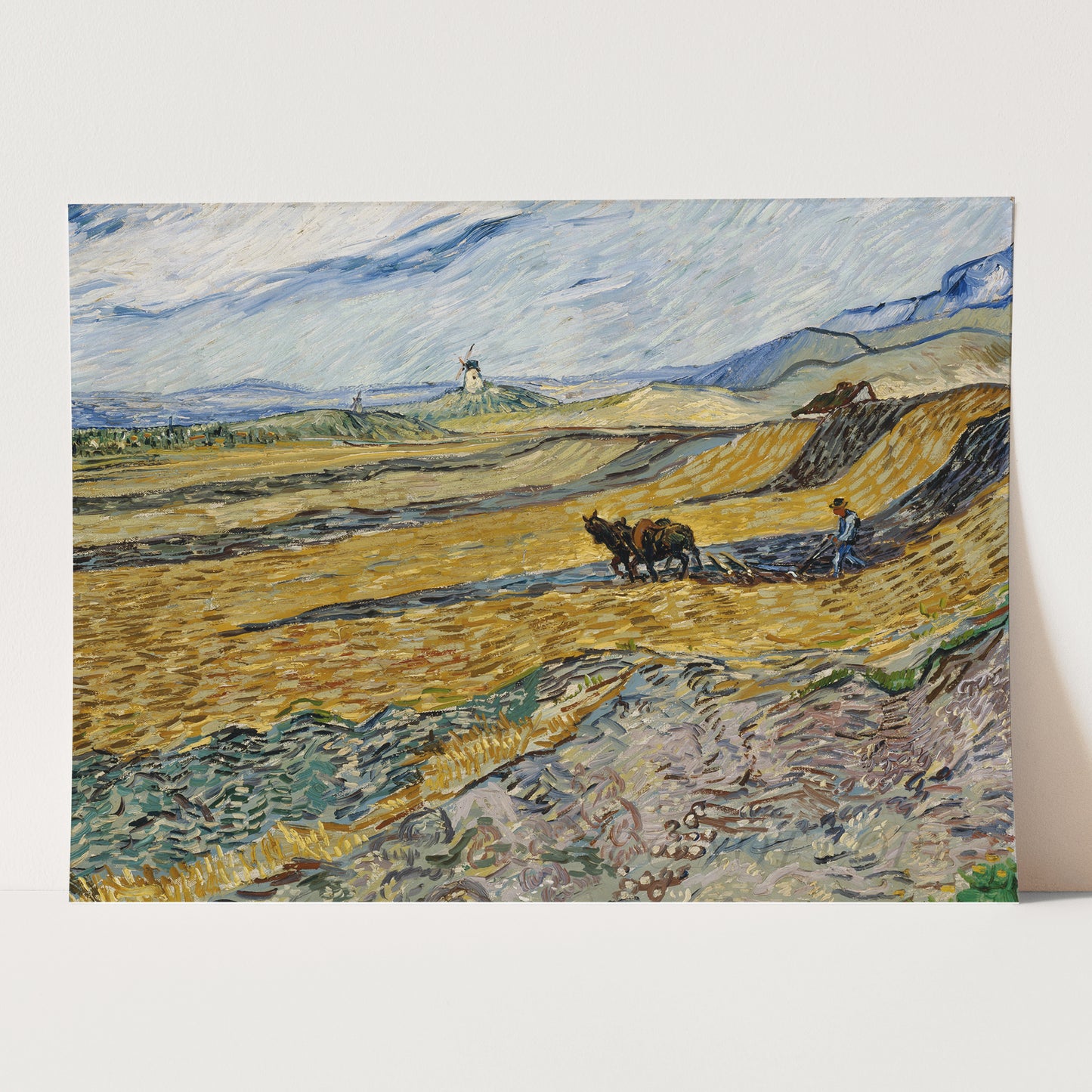 Enclosed Field with Ploughman (1889) by Van Gogh