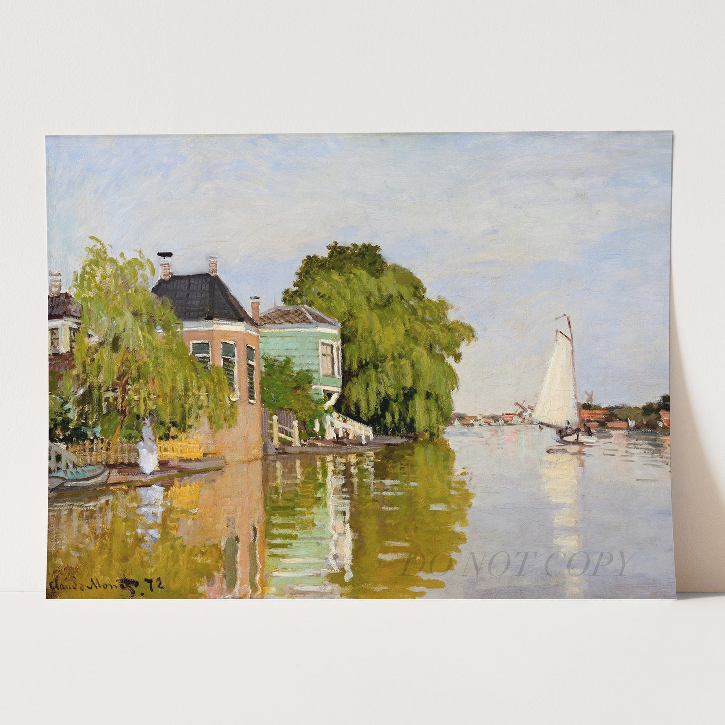 Houses on the Achterzaan (1871) by Claude Monet