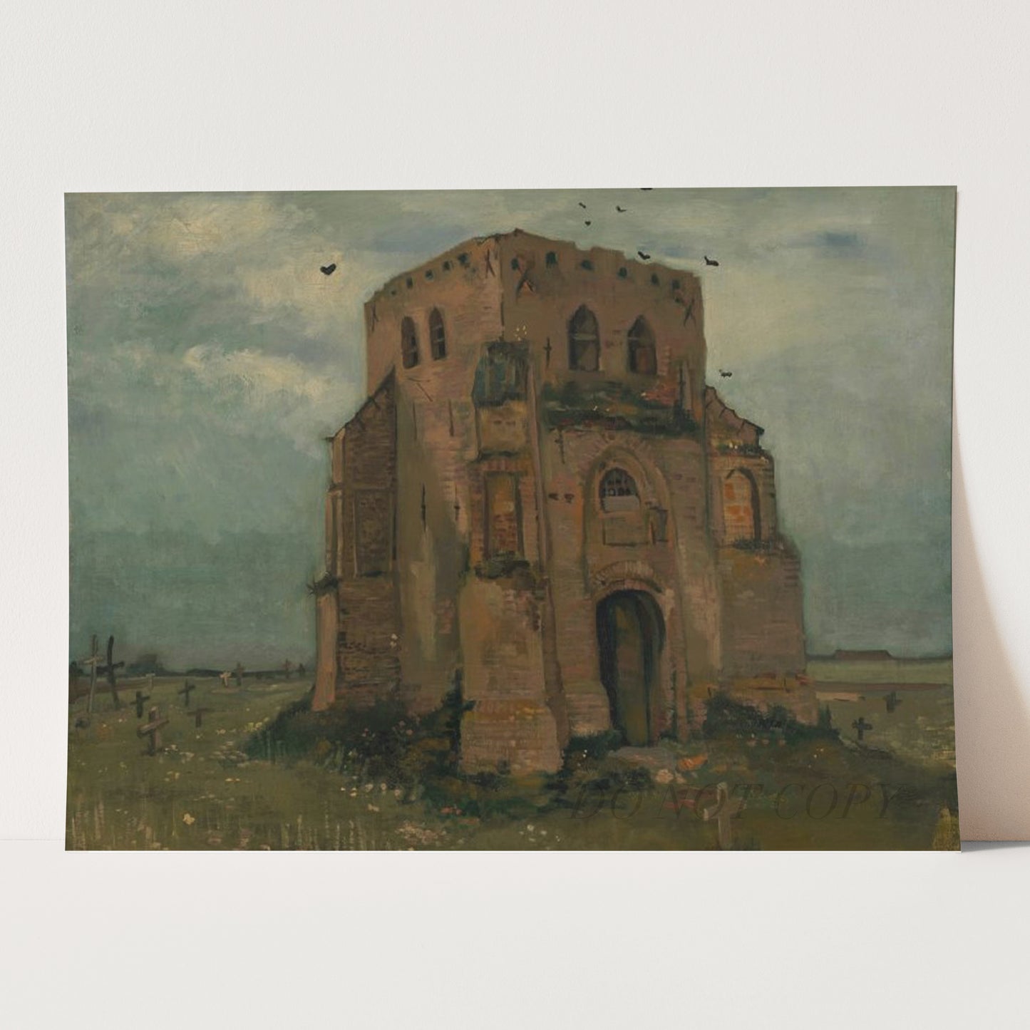 The Old Church Tower at Nuenen ('The Peasants' Churchyard') (1885) by Van Gogh