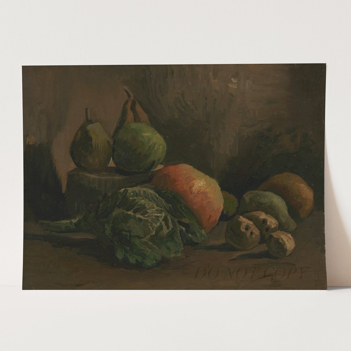 Still Life with Vegetables and Fruit (1884) by Van Gogh