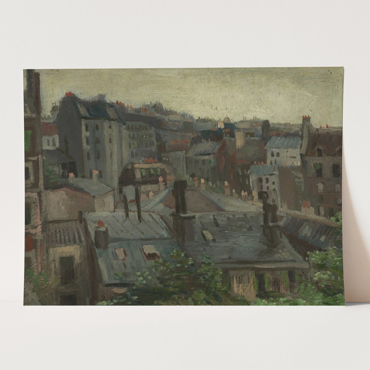 View from Vincent's Studio (1886) by Van Gogh