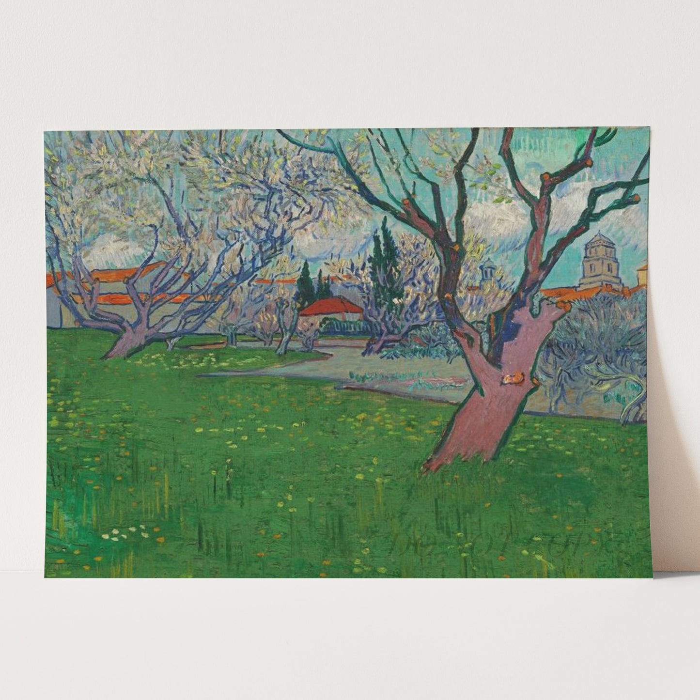 Orchards in Blossom, View of Arles (1889) by Van Gogh