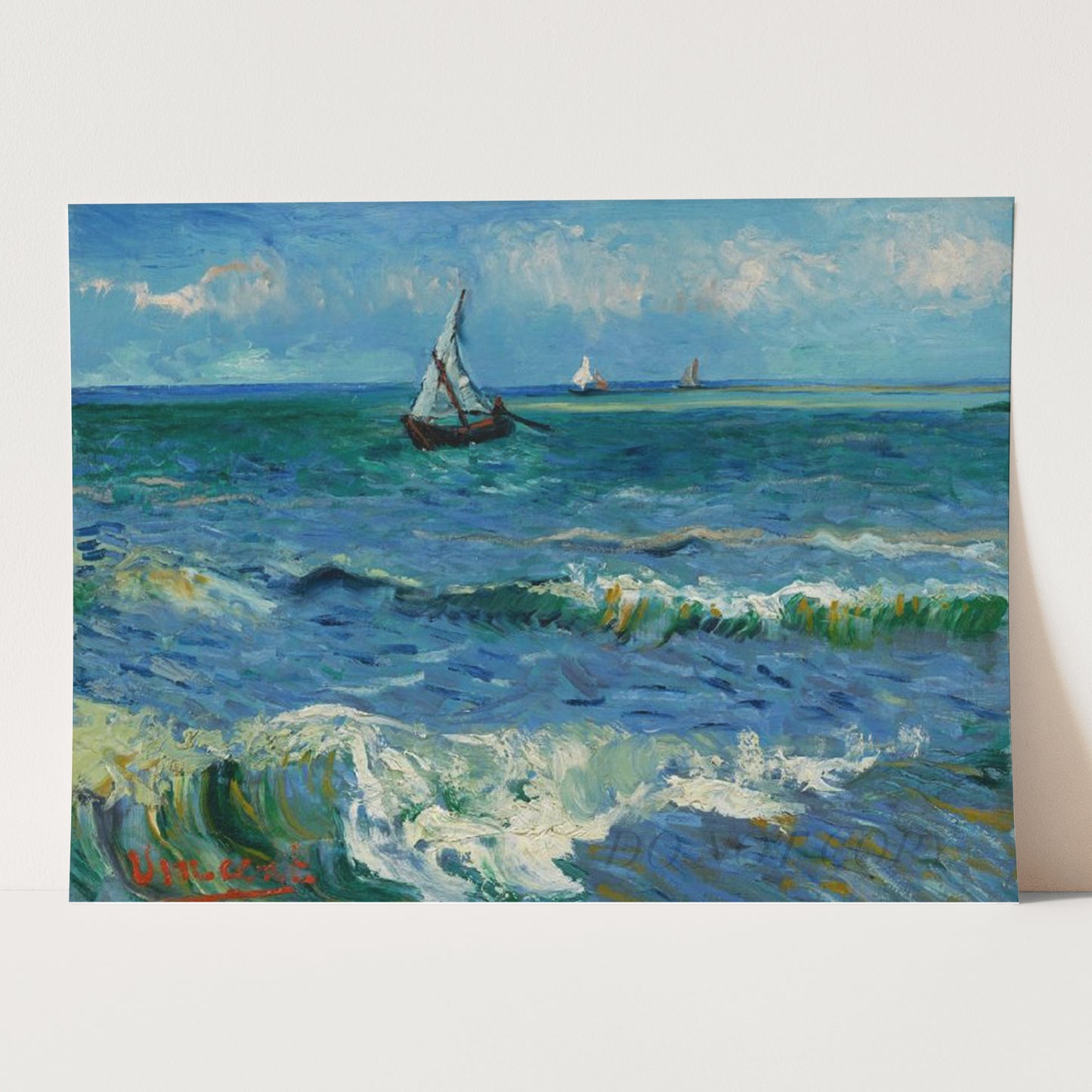 Seascape near Les Saintes-Maries-de-la-Mer (1888) by Van Gogh
