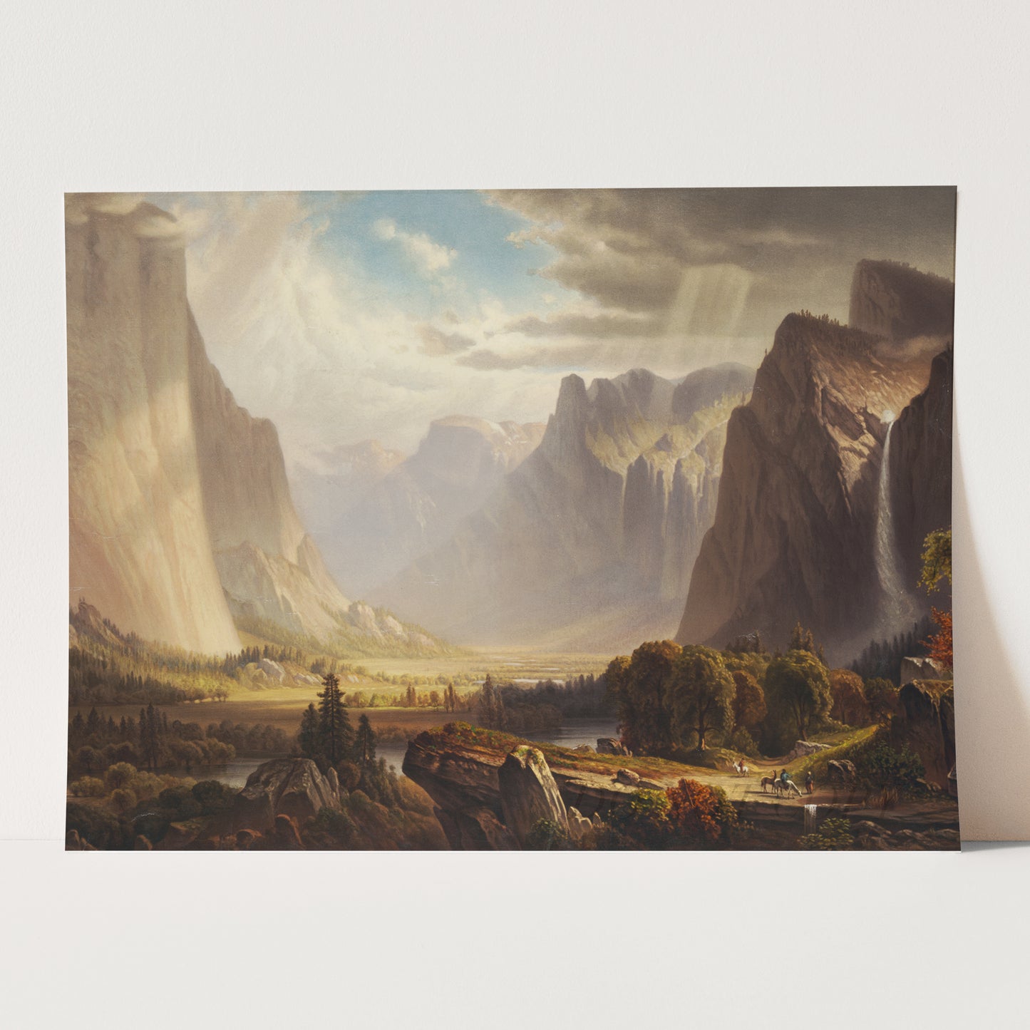 Yosemite Valley With Bridal Falls And Half-Dome In The Distance