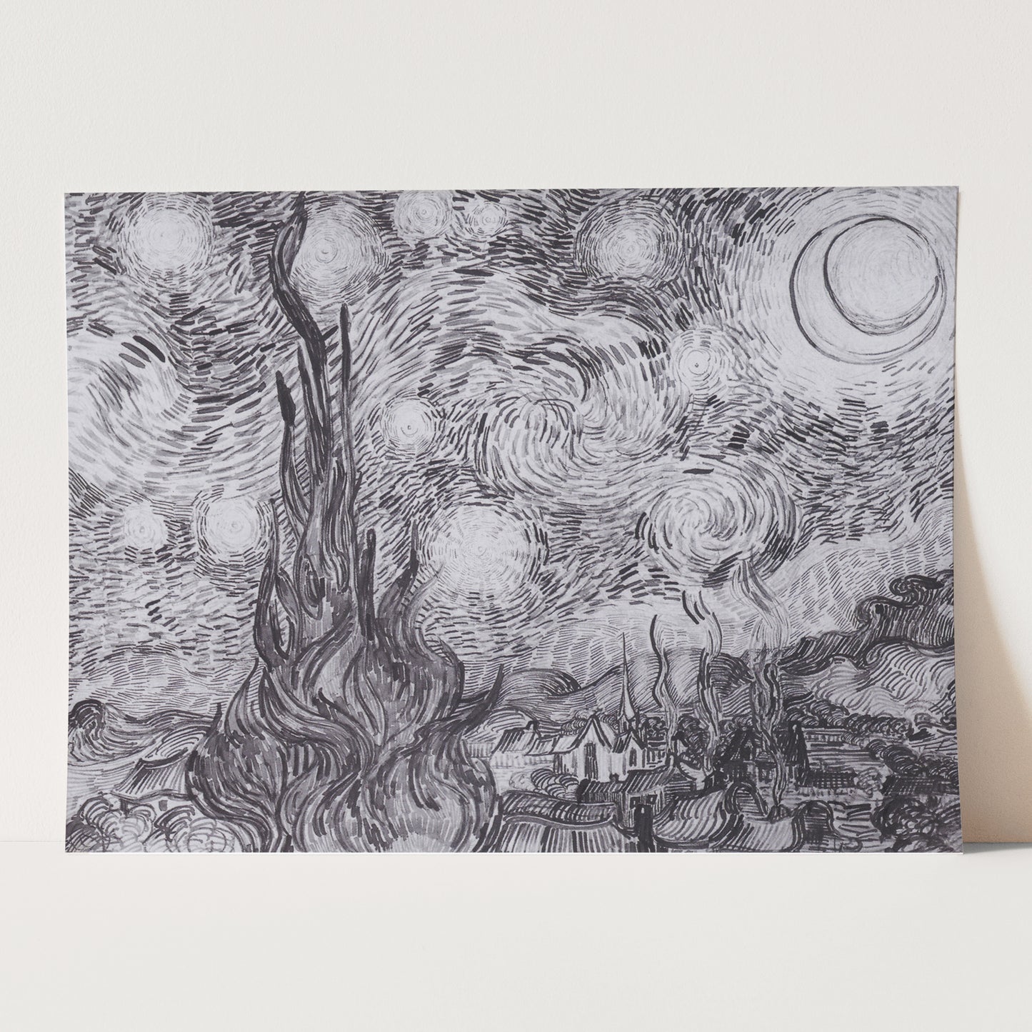 Starry Night Sketch by Van Gogh