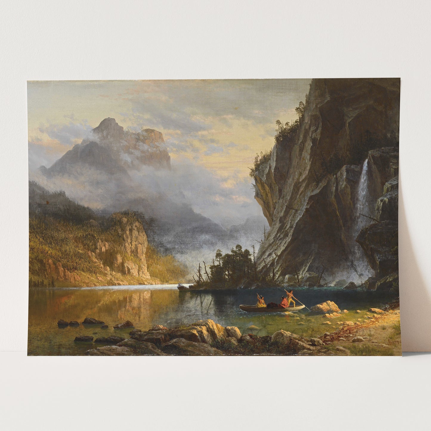 Indians Spear Fishing (1862) by Albert Bierstadt