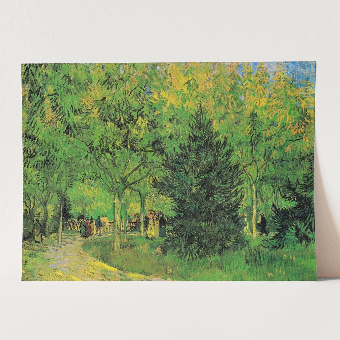 Path in the Park of Arles with Walkers (1888) by Van Gogh