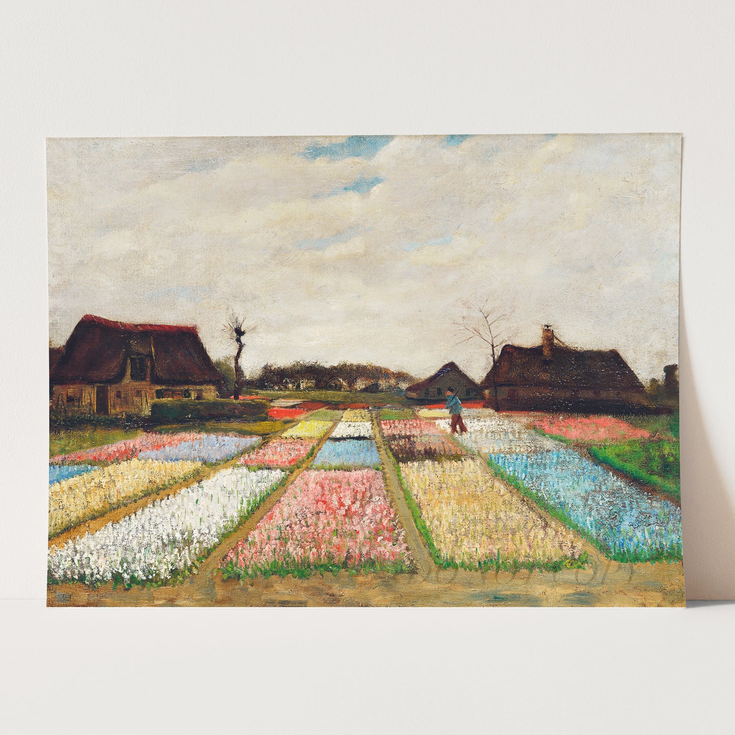 Flower Beds in Holland (1883) by Van Gogh