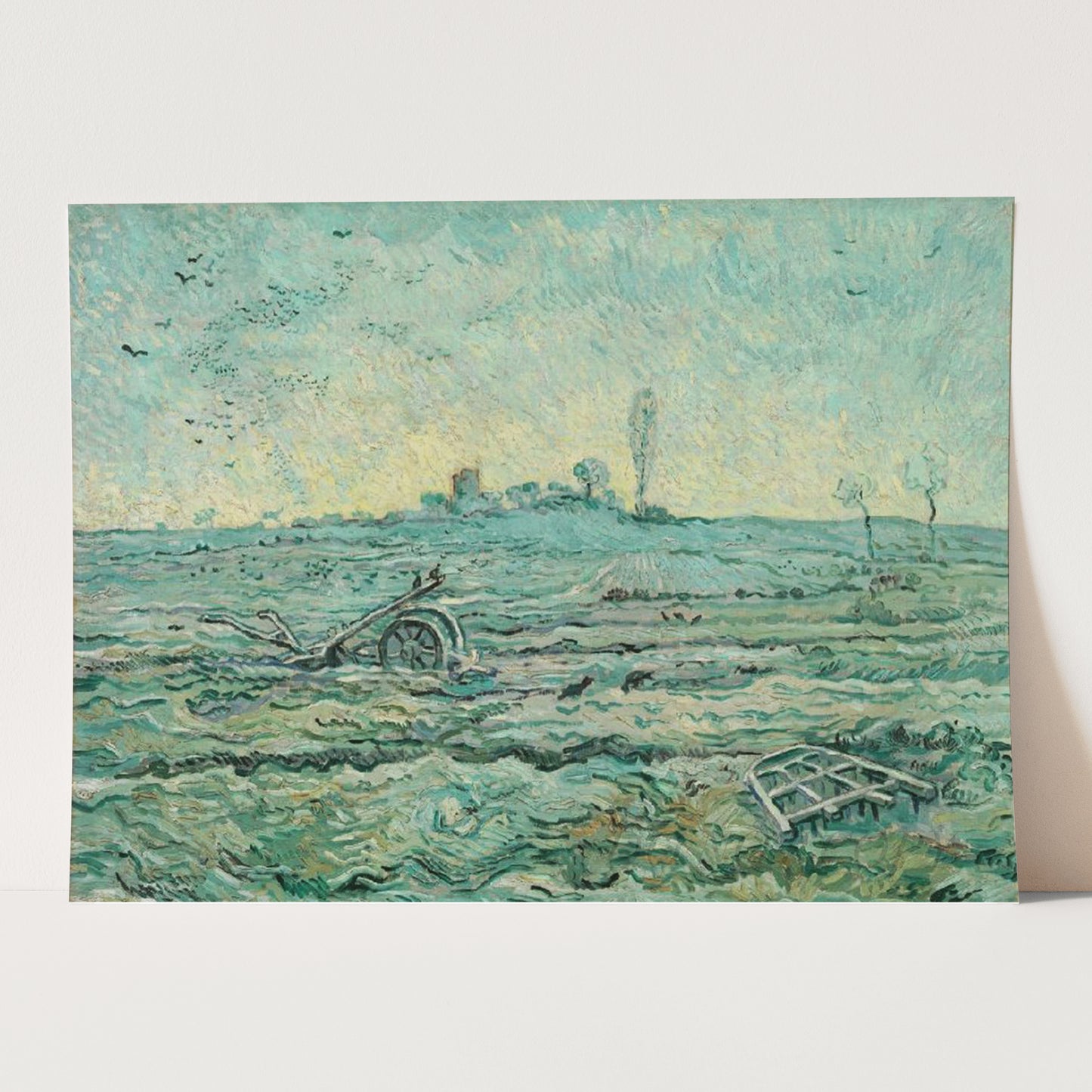 Snow-Covered Field with a Harrow (1890) by Van Gogh