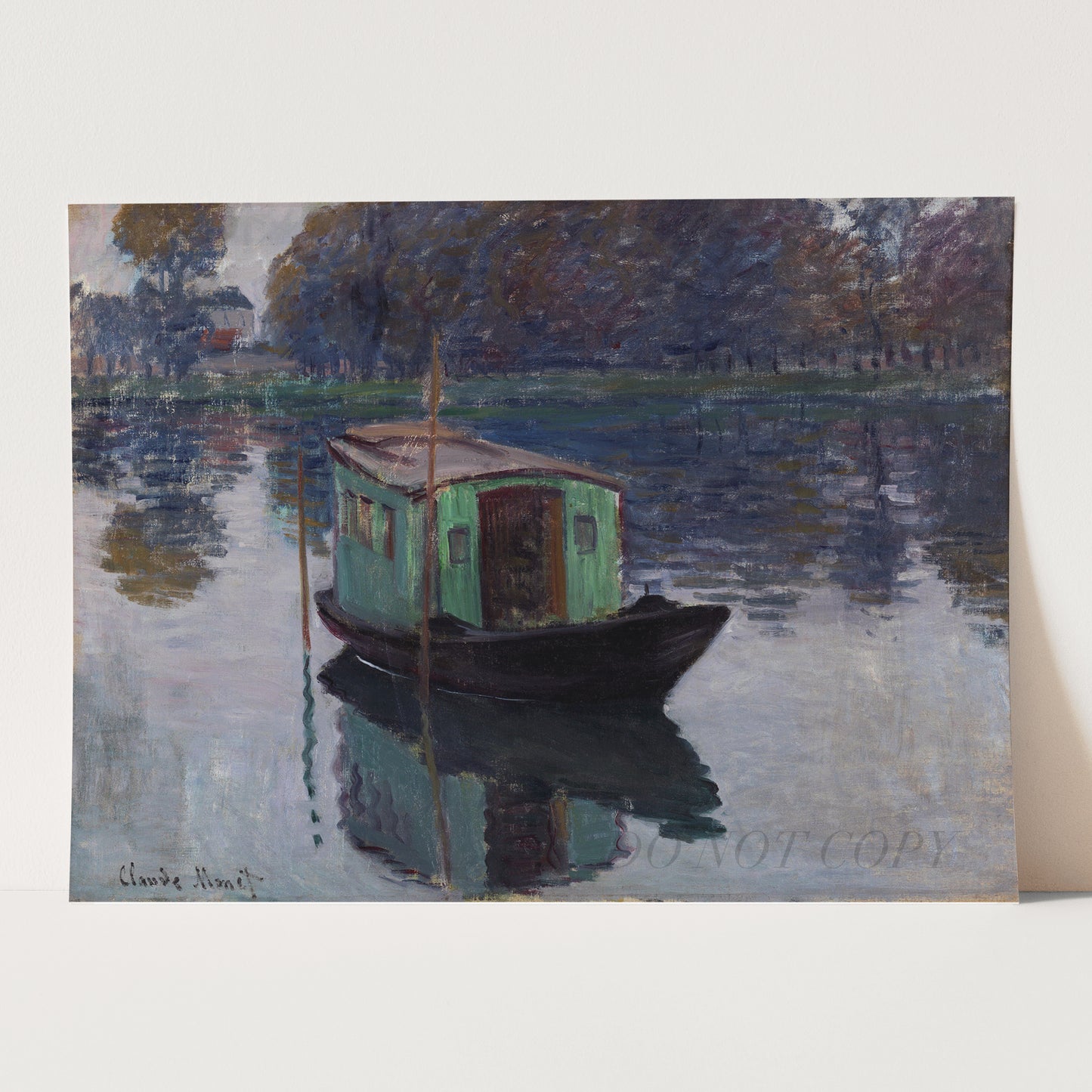 The Studio Boat by Claude Monet