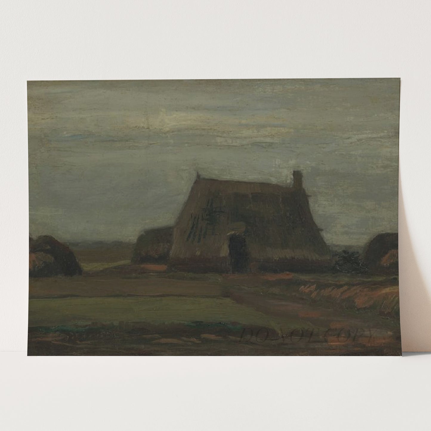 Farm with Stacks of Peat (1883) by Van Gogh