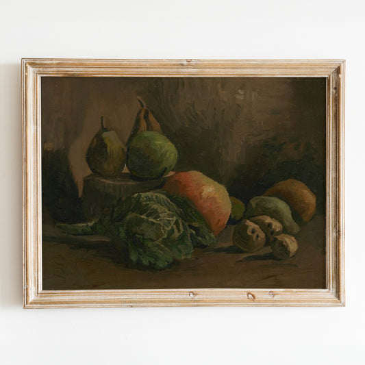 Still Life with Vegetables and Fruit (1884) by Van Gogh