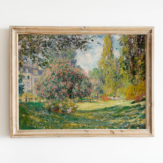 The Parc Monceau (1876) by Claude Monet