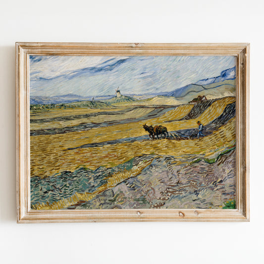 Enclosed Field with Ploughman (1889) by Van Gogh