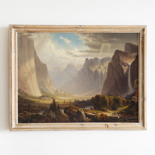 Yosemite Valley With Bridal Falls And Half-Dome In The Distance