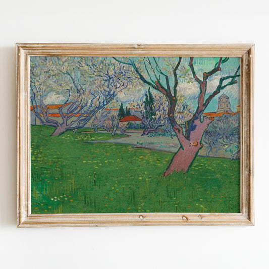 Orchards in Blossom, View of Arles (1889) by Van Gogh