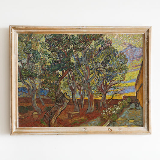 Garden of the Asylum (1889) by Van Gogh