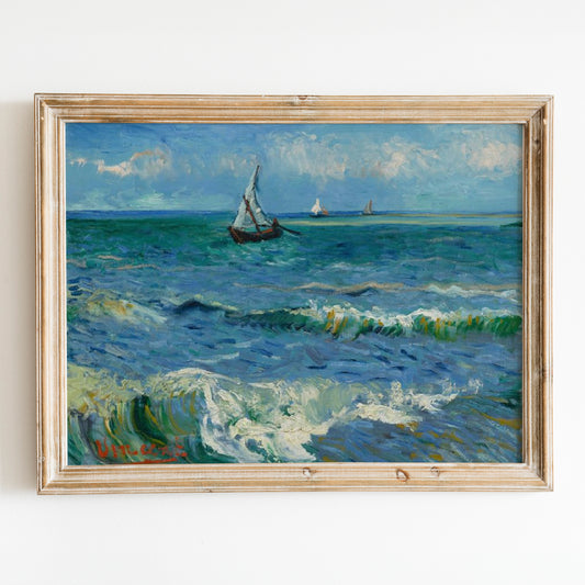 Seascape near Les Saintes-Maries-de-la-Mer (1888) by Van Gogh