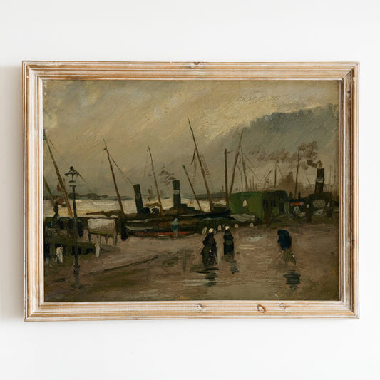 The De Ruijterkade in Amsterdam (1885) by Van Gogh