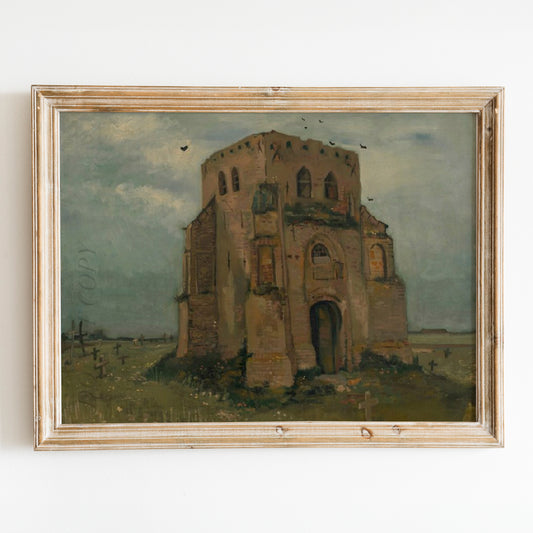 The Old Church Tower at Nuenen ('The Peasants' Churchyard') (1885) by Van Gogh