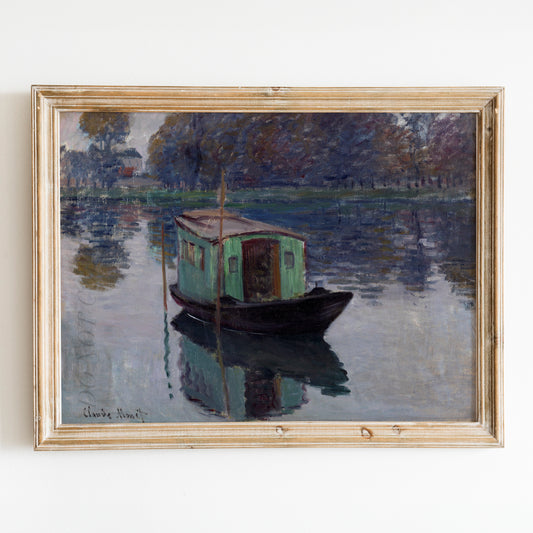 The Studio Boat by Claude Monet