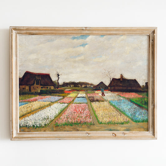 Flower Beds in Holland (1883) by Van Gogh