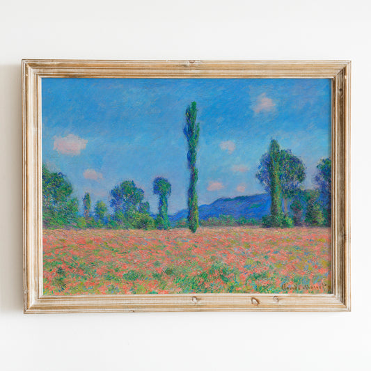 Poppy Field, Giverny (1890–1891) by Claude Monet