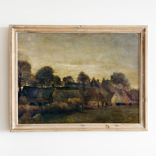 Farming Village at Twilight (1884) by Van Gogh