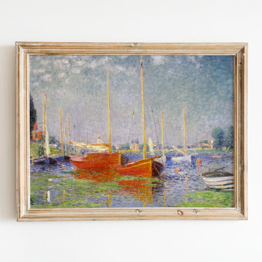 Red Boats at Argenteuil (1875) by Claude Monet