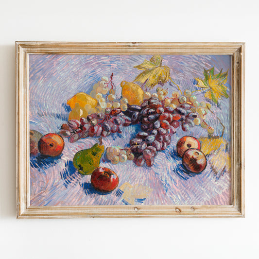 Grapes, Lemons, Pears, and Apples (1887) by Van Gogh