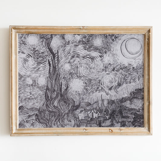 Starry Night Sketch by Van Gogh