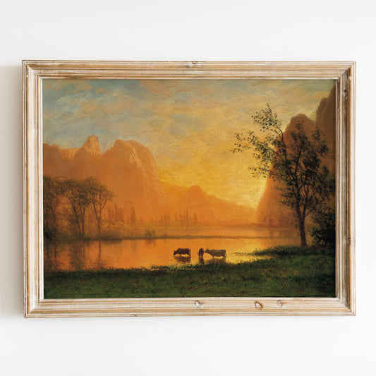 Sundown at Yosemite (1863) by Albert Bierstadt