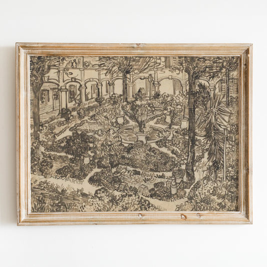 Garden of the Hospital (1889) by Van Gogh