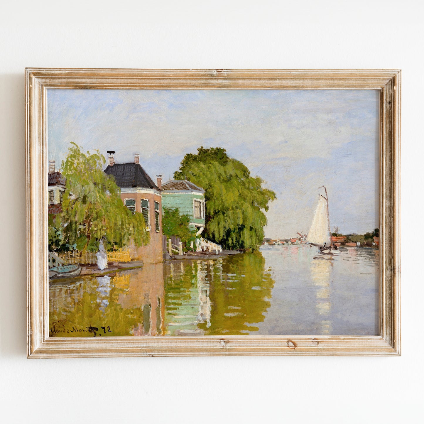 Houses on the Achterzaan (1871) by Claude Monet