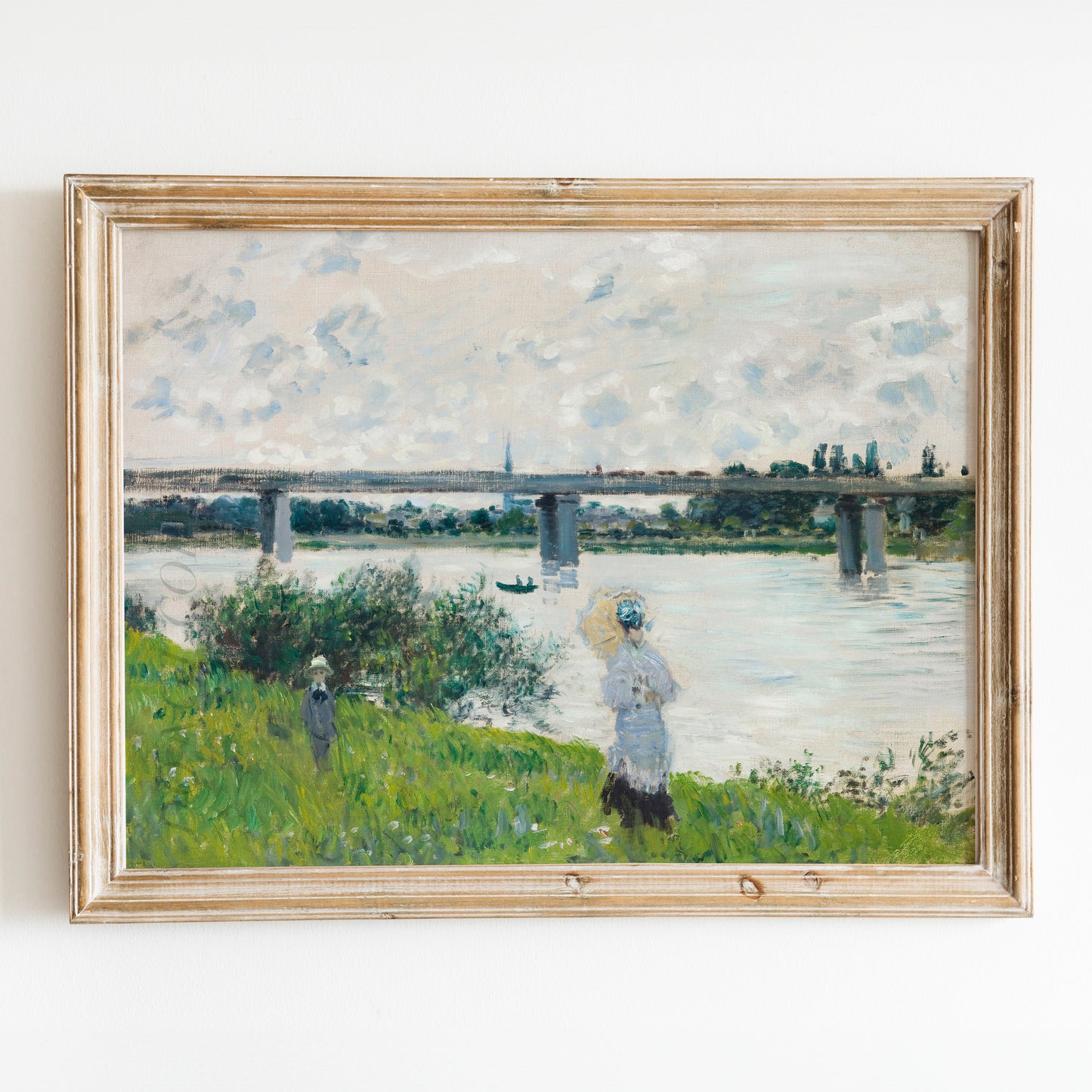The Promenade with the Railroad Bridge, Argenteuil (1874) by Claude Monet