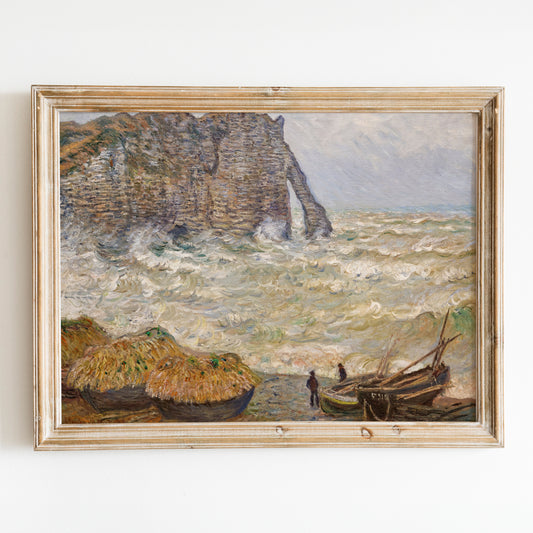 Stormy Sea in Étretat (1883) by Claude Monet