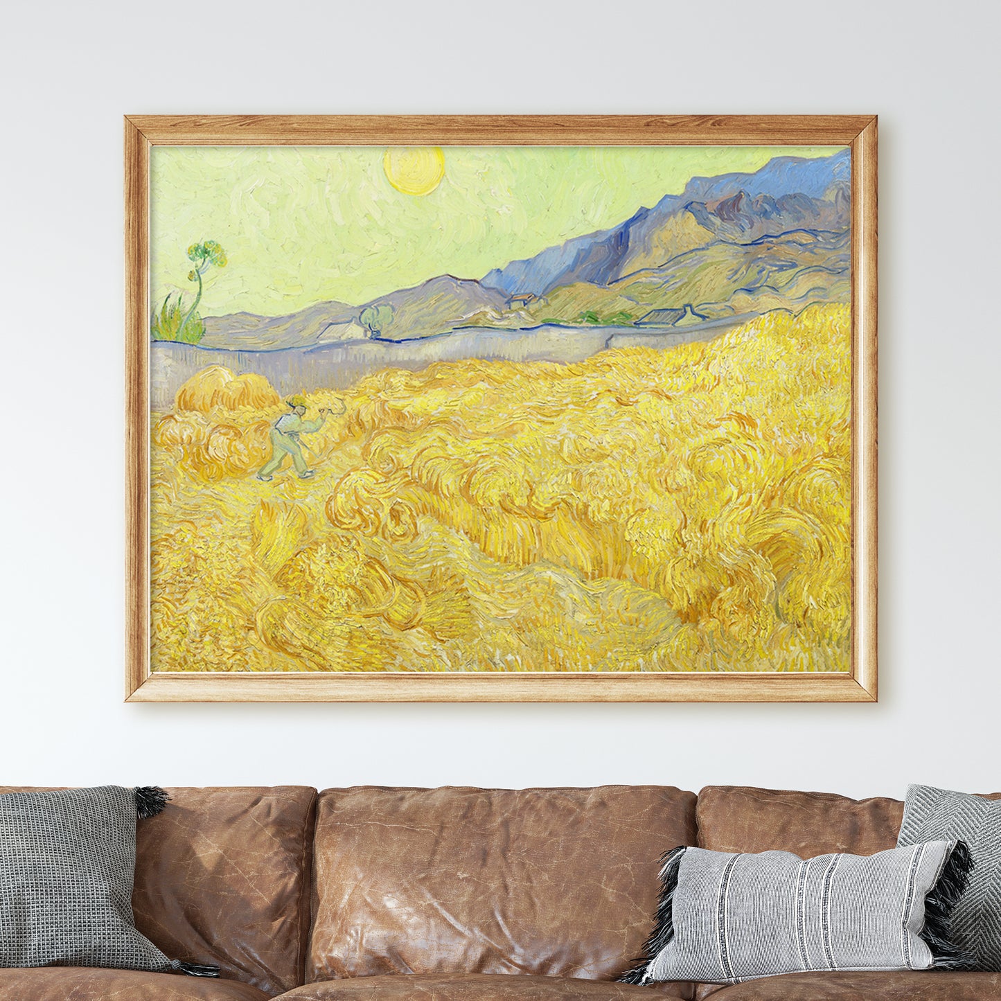 Wheatfield with a Reaper (1889) by Van Gogh