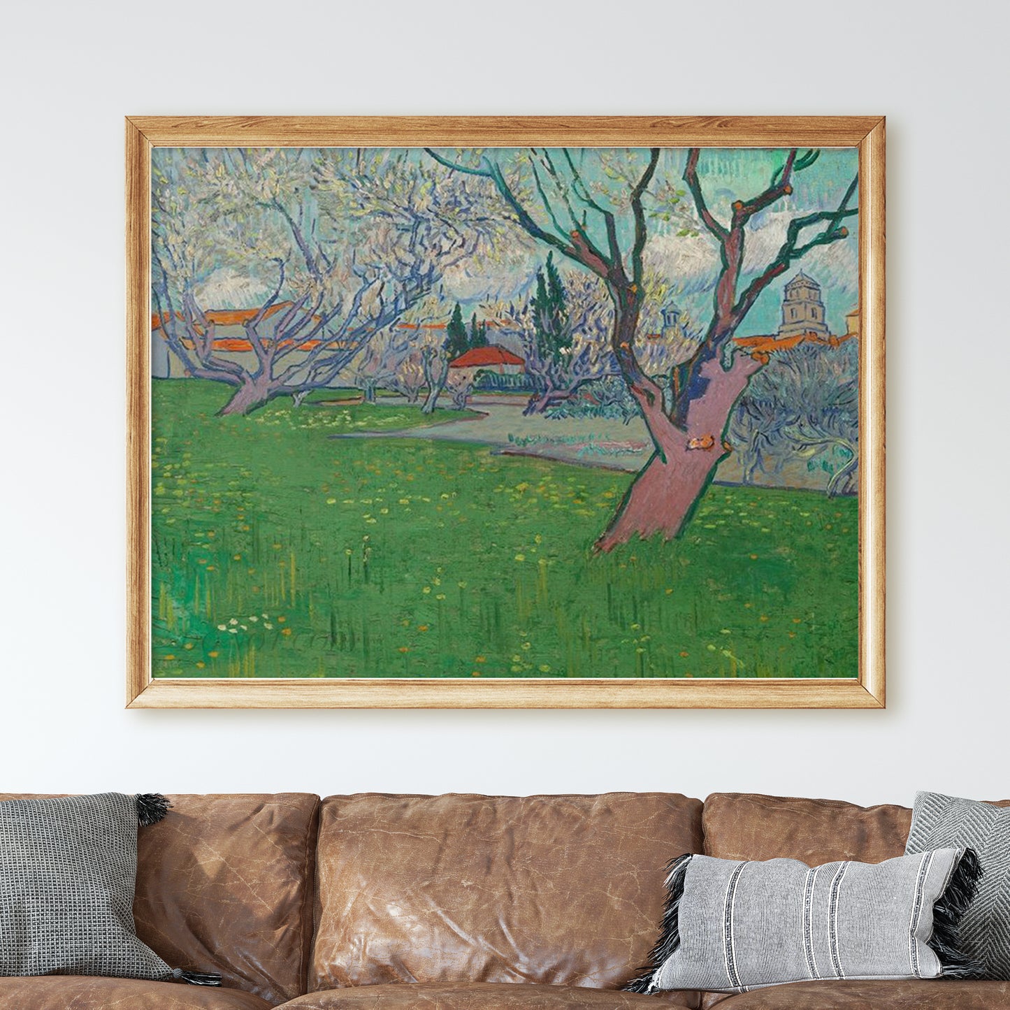 Orchards in Blossom, View of Arles (1889) by Van Gogh