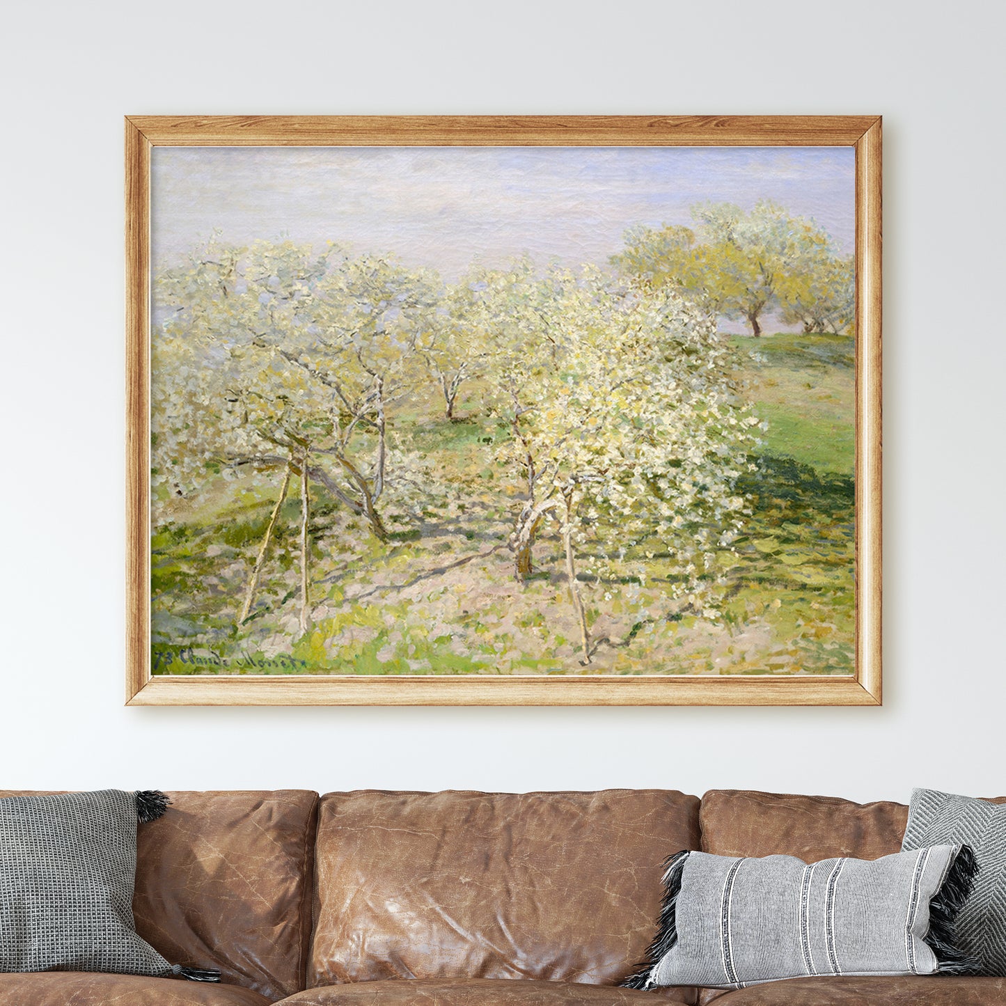 Spring (Fruit Trees in Bloom) (1873) by Claude Monet