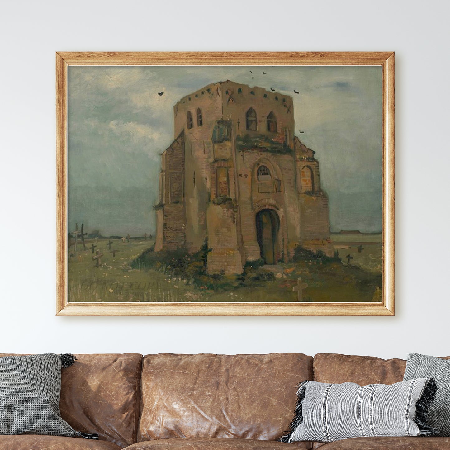 The Old Church Tower at Nuenen ('The Peasants' Churchyard') (1885) by Van Gogh