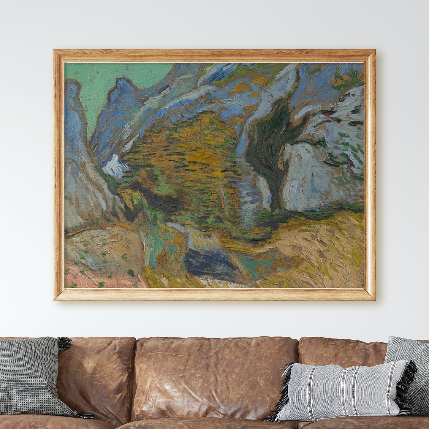 Ravine with a Small Stream (1889) by Van Gogh