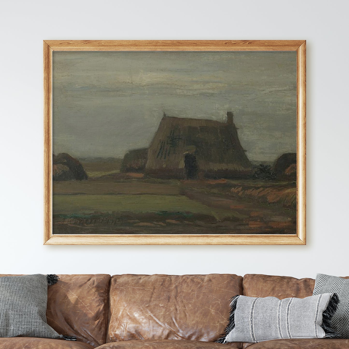 Farm with Stacks of Peat (1883) by Van Gogh