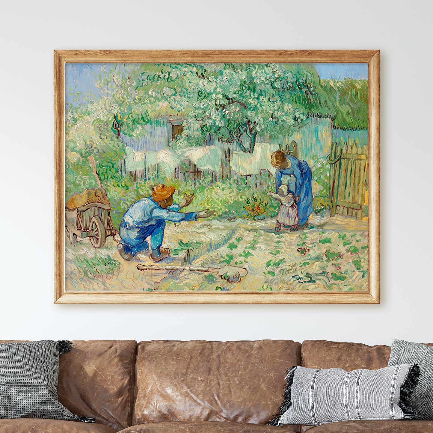 First Steps, after Millet (1890) by Van Gogh