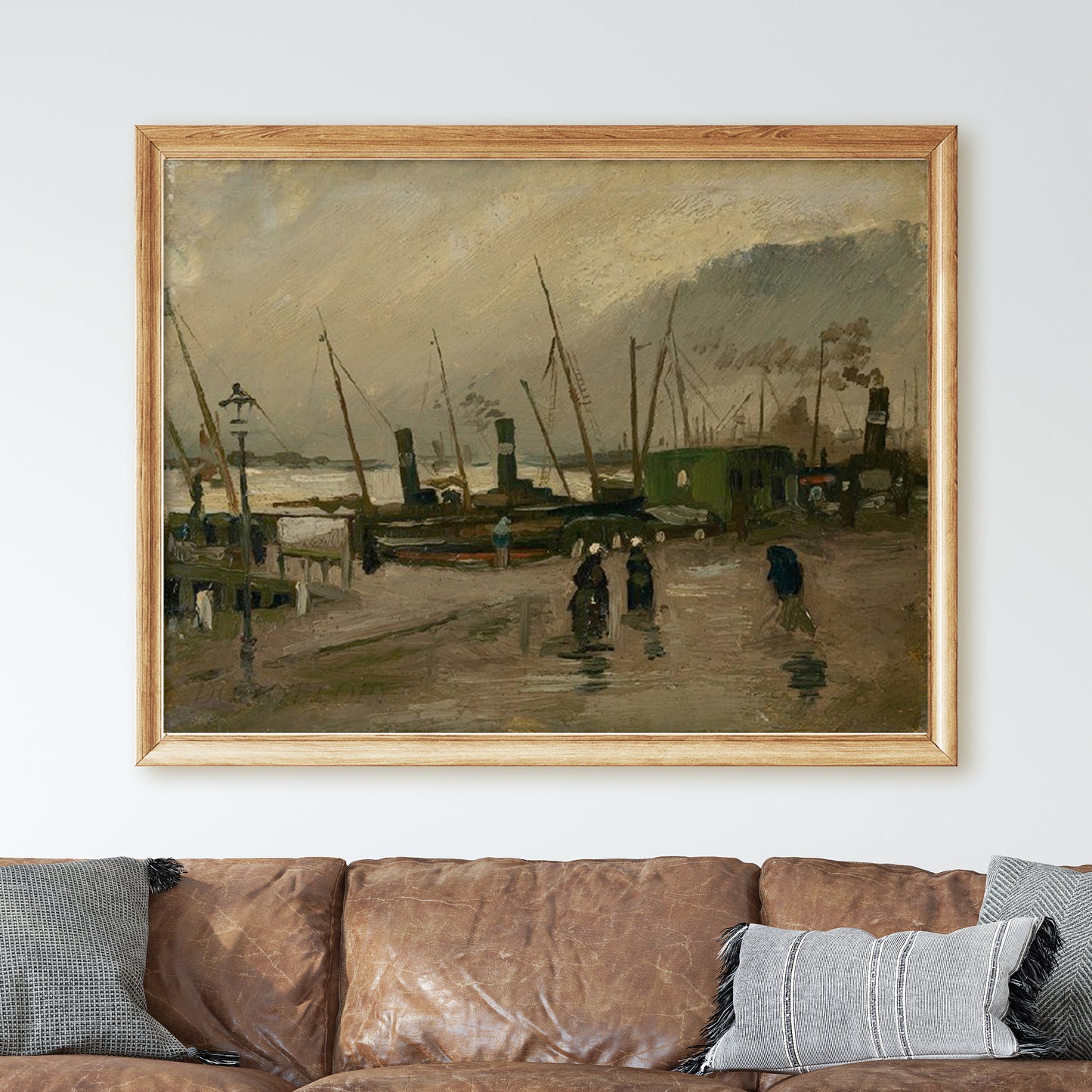 The De Ruijterkade in Amsterdam (1885) by Van Gogh