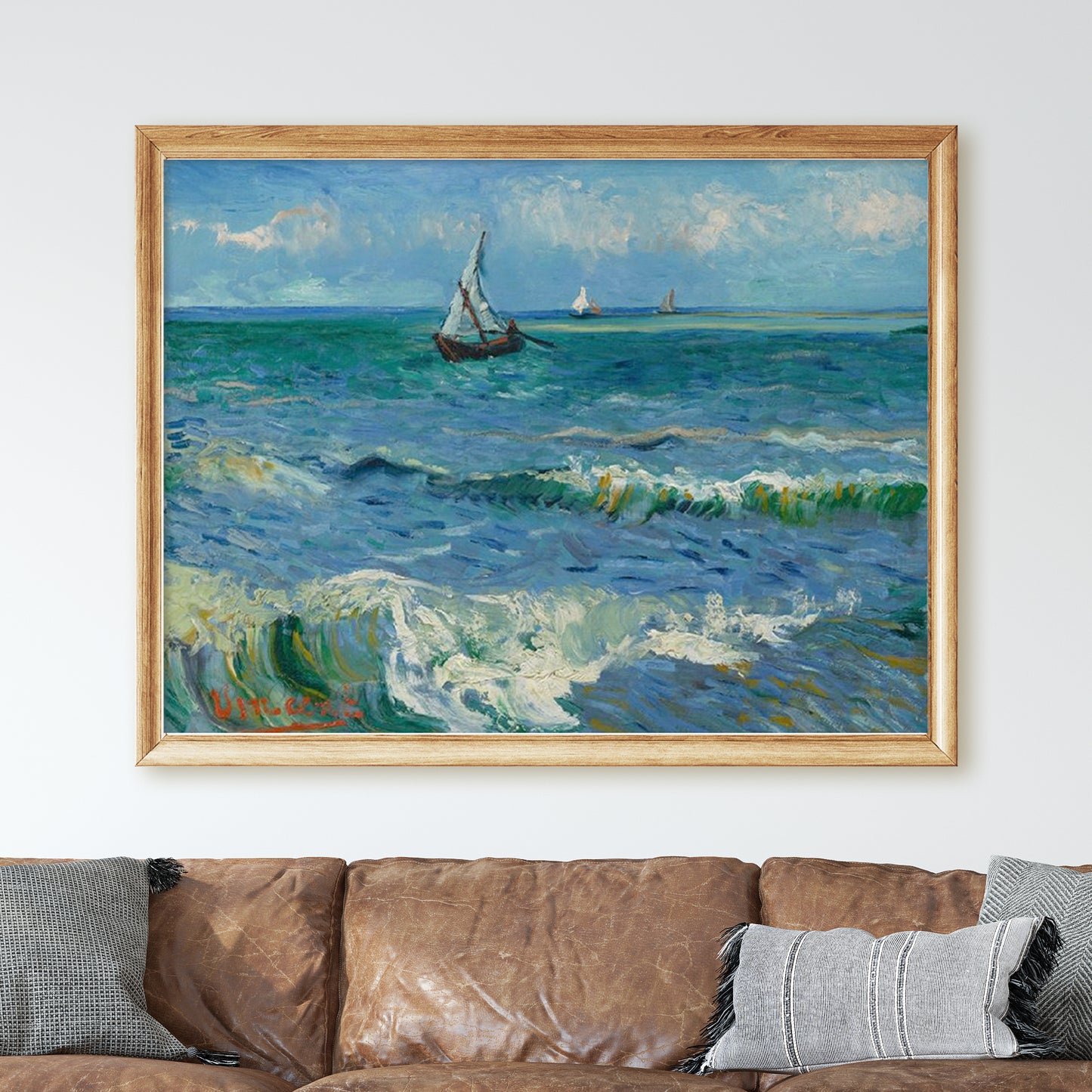 Seascape near Les Saintes-Maries-de-la-Mer (1888) by Van Gogh