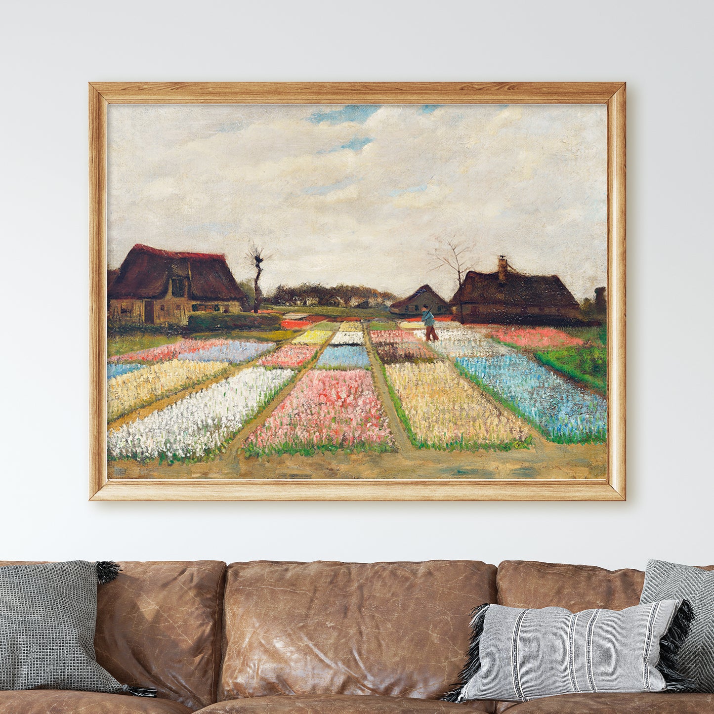 Flower Beds in Holland (1883) by Van Gogh
